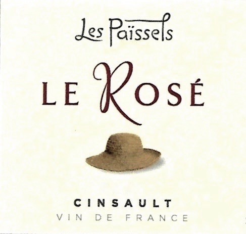 Label of the rosé of Cinsault from Les Paissels